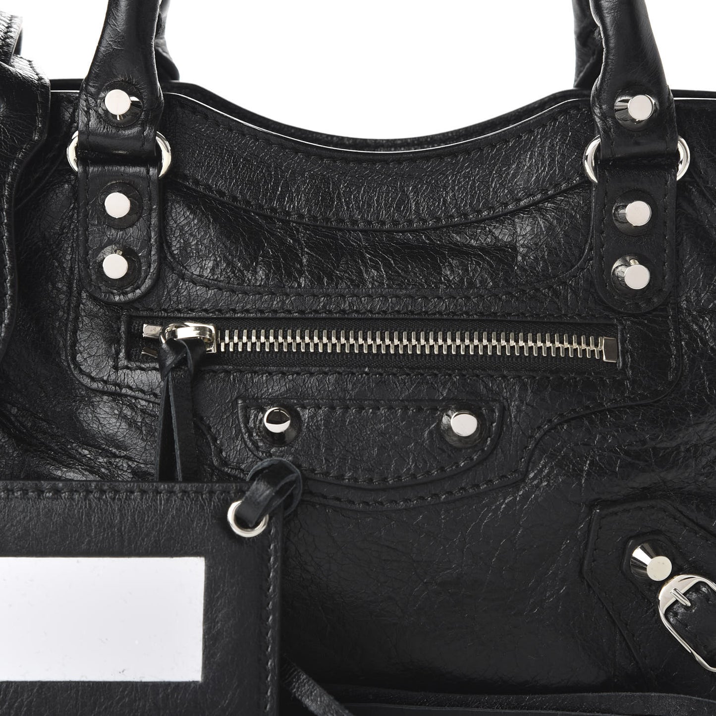 Agneau Classic Silver Hardware Mini City Black