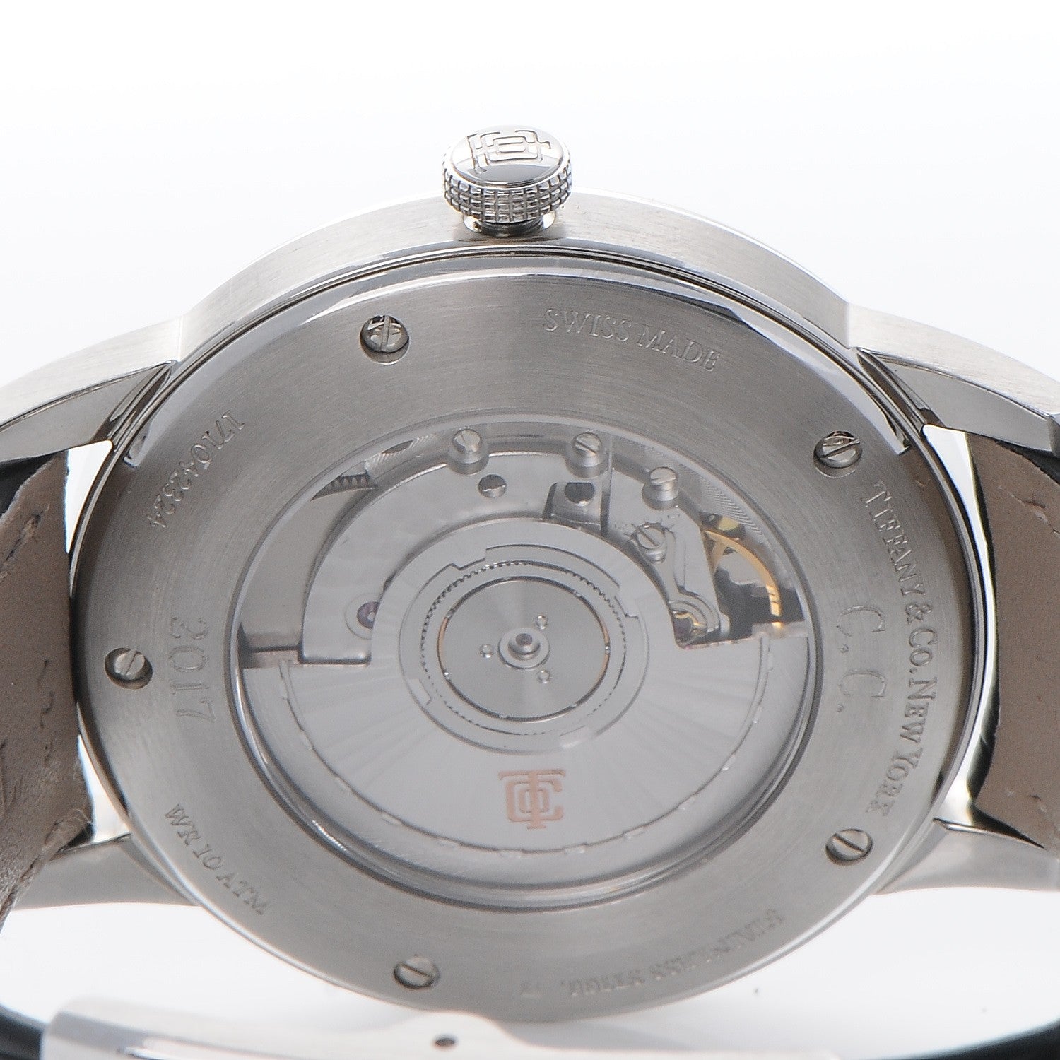 Tiffany Stainless Steel Alligator 40mm CT60 3-Hand Automatic Watch 6 of 14