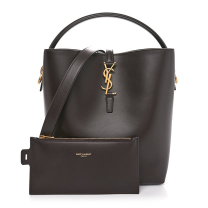 Saint Laurent Shiny Calfskin Le 37 Bucket Bag Arabica 3 of 11