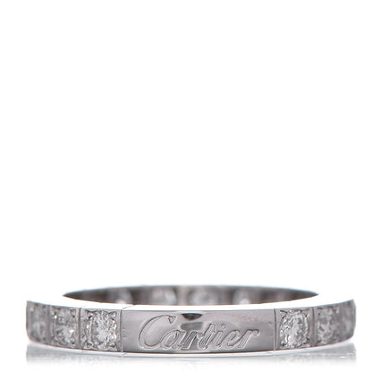 Cartier 18K White Gold Diamond 3mm Lanieres Ring 52 6 1 of 4