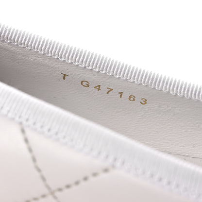 Chanel Lambskin Quilted CC Cambon Ballet Flats 37 White Black 10 of 11