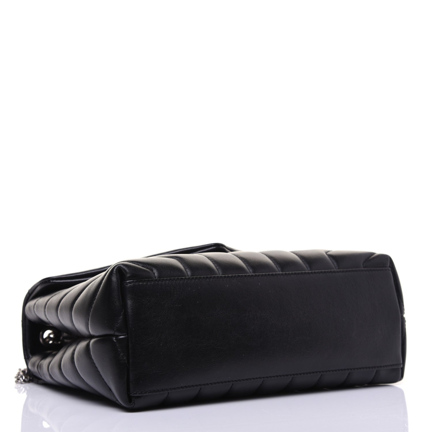 Saint Laurent Calfskin Y Quilted Monogram Small Loulou Chain Satchel Black 4 of 19