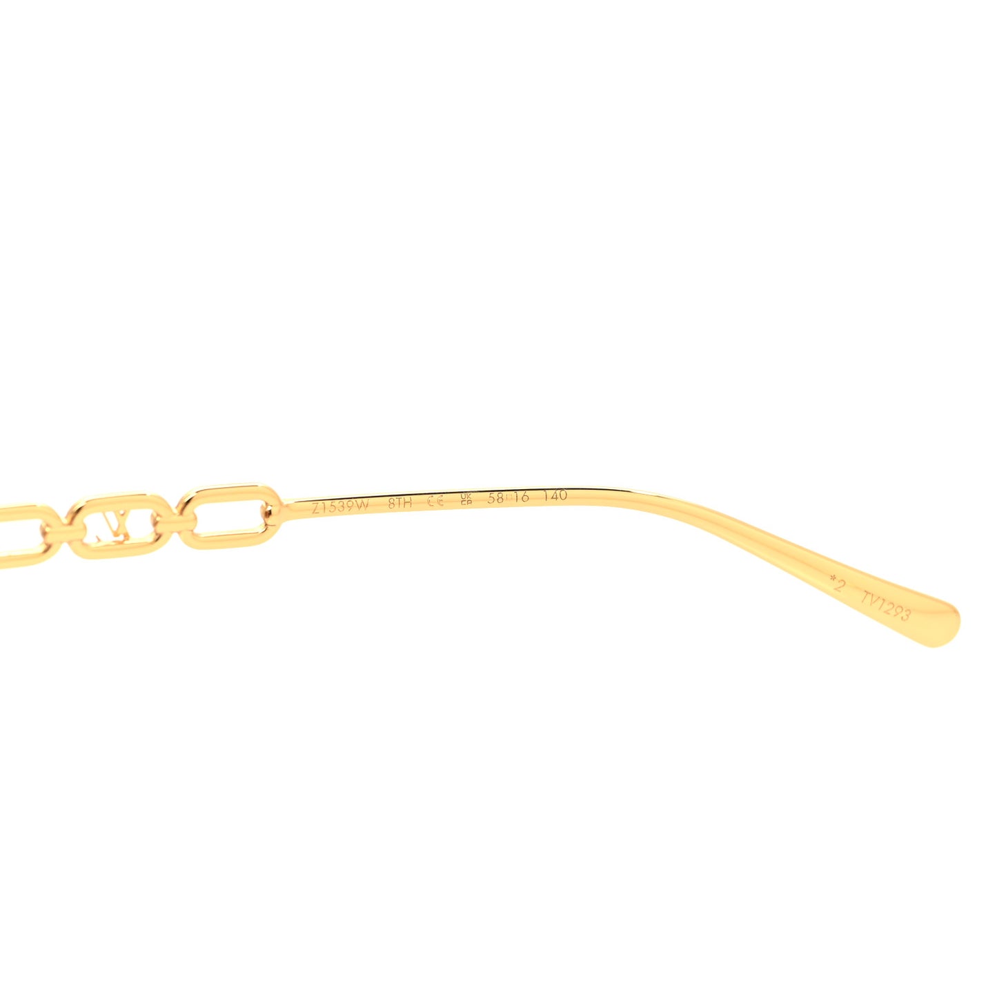 Metal My LV Chain Pilot Sunglasses Z1539W Gold