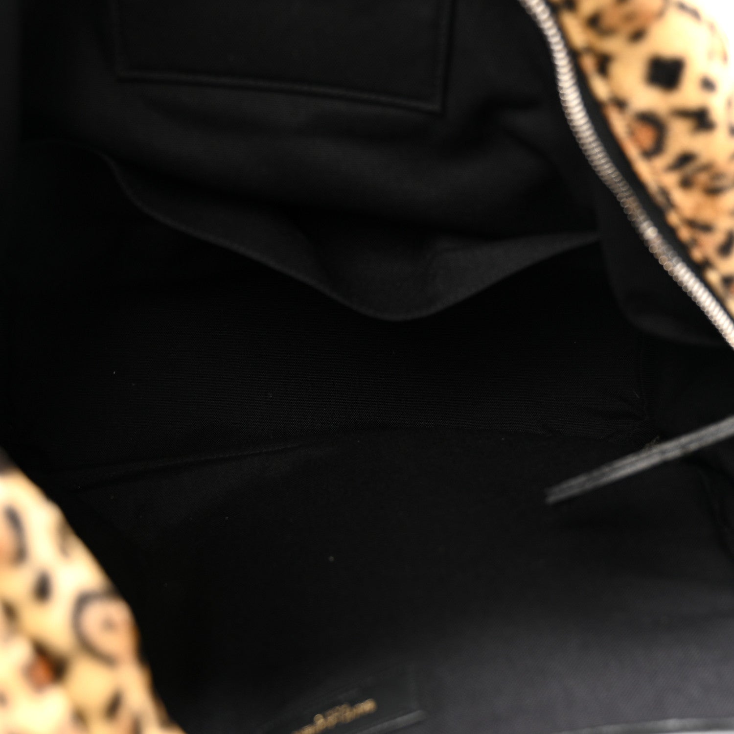 Saint Laurent Velvet Printed Leopard Classic Hunting Backpack Brown 5 of 13