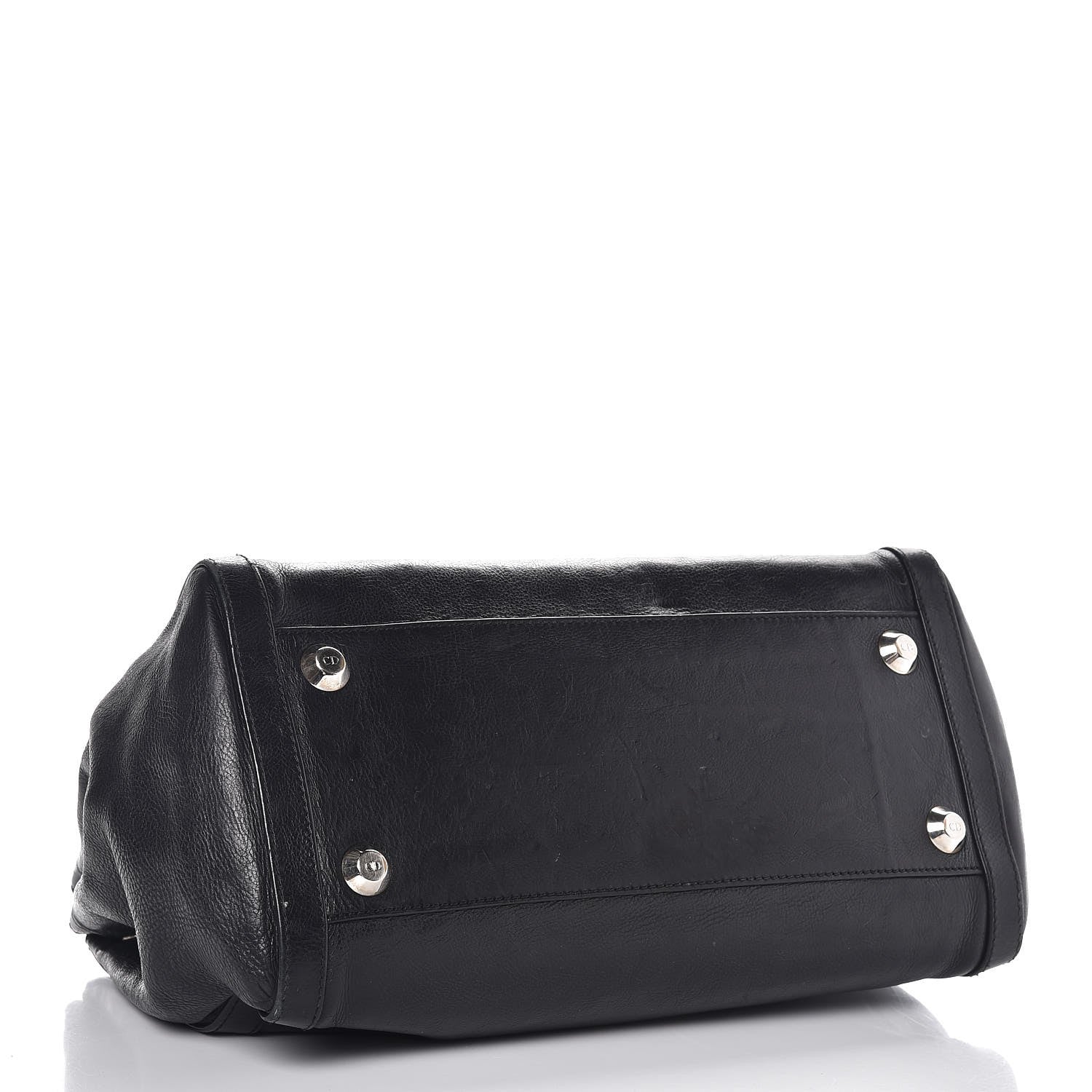 Christian Dior Calfskin CD Flight Tote Black 4 of 12