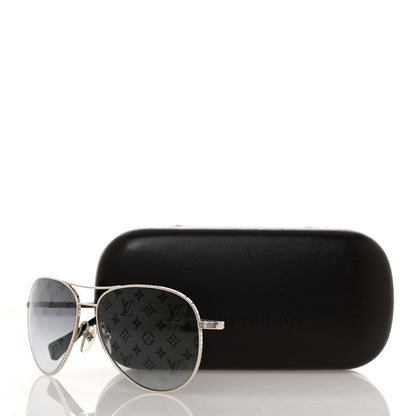 Louis Vuitton Monogram Conspiration Pilote Sunglasses Z0165U Argent 8 of 8