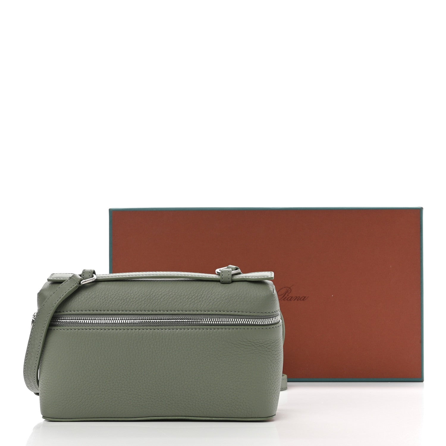 Loro Piana Grained Calfskin L19 Extra Pocket Pouch Sage Brush Leaves 10 of 10