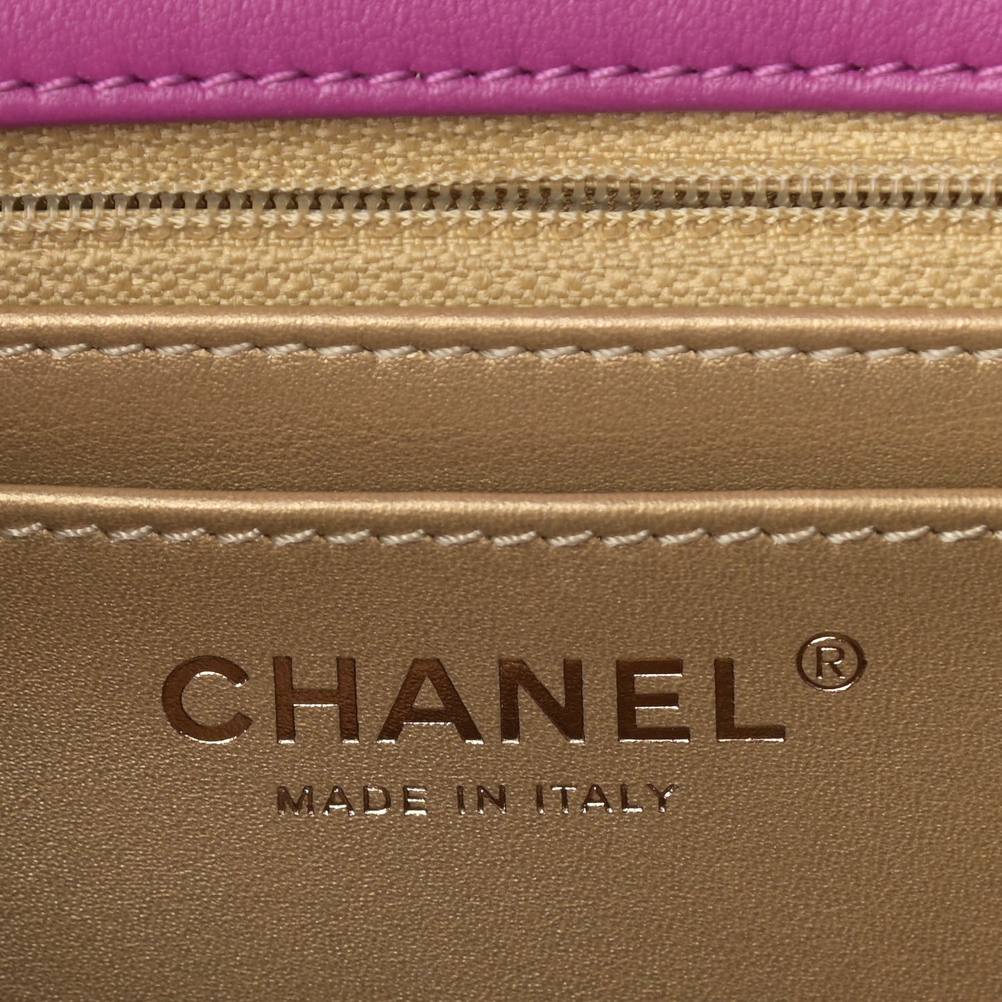 Lambskin Quilted Mini Pearl Crush Flap Violet
