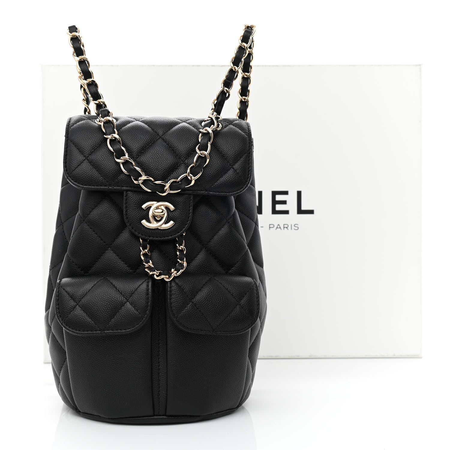 Chanel Caviar Quilted Pockets Backpack Black 10 of 10