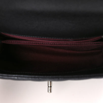 Chanel Caviar Chevron Quilted Mini Coco Handle Flap Black 5 of 8