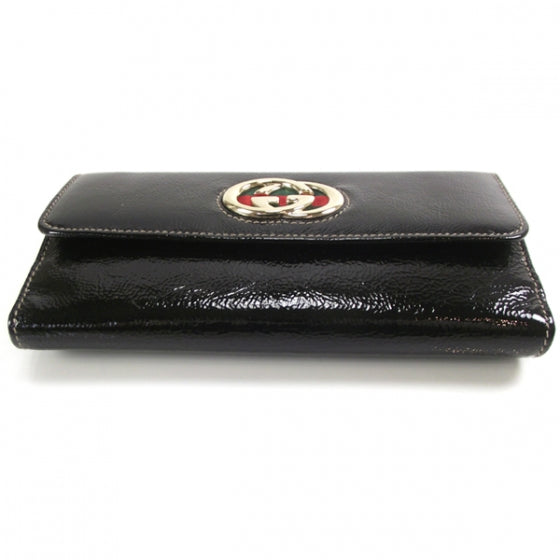 Gucci Patent Britt Continental Wallet Black 4 of 8