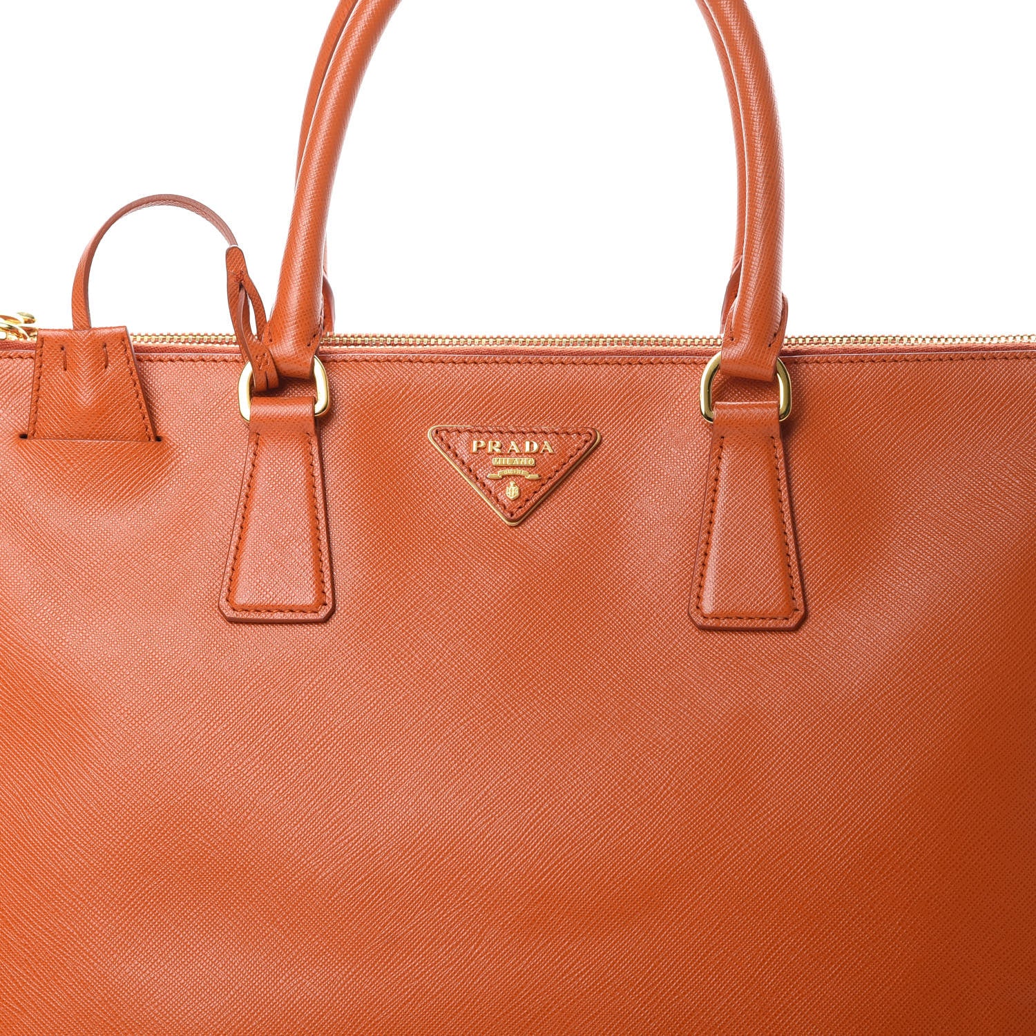 Prada Saffiano Large Galleria Double Zip Tote Papaya 11 of 17