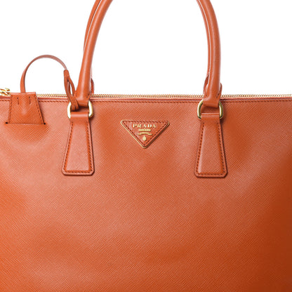 Prada Saffiano Large Galleria Double Zip Tote Papaya 11 of 17