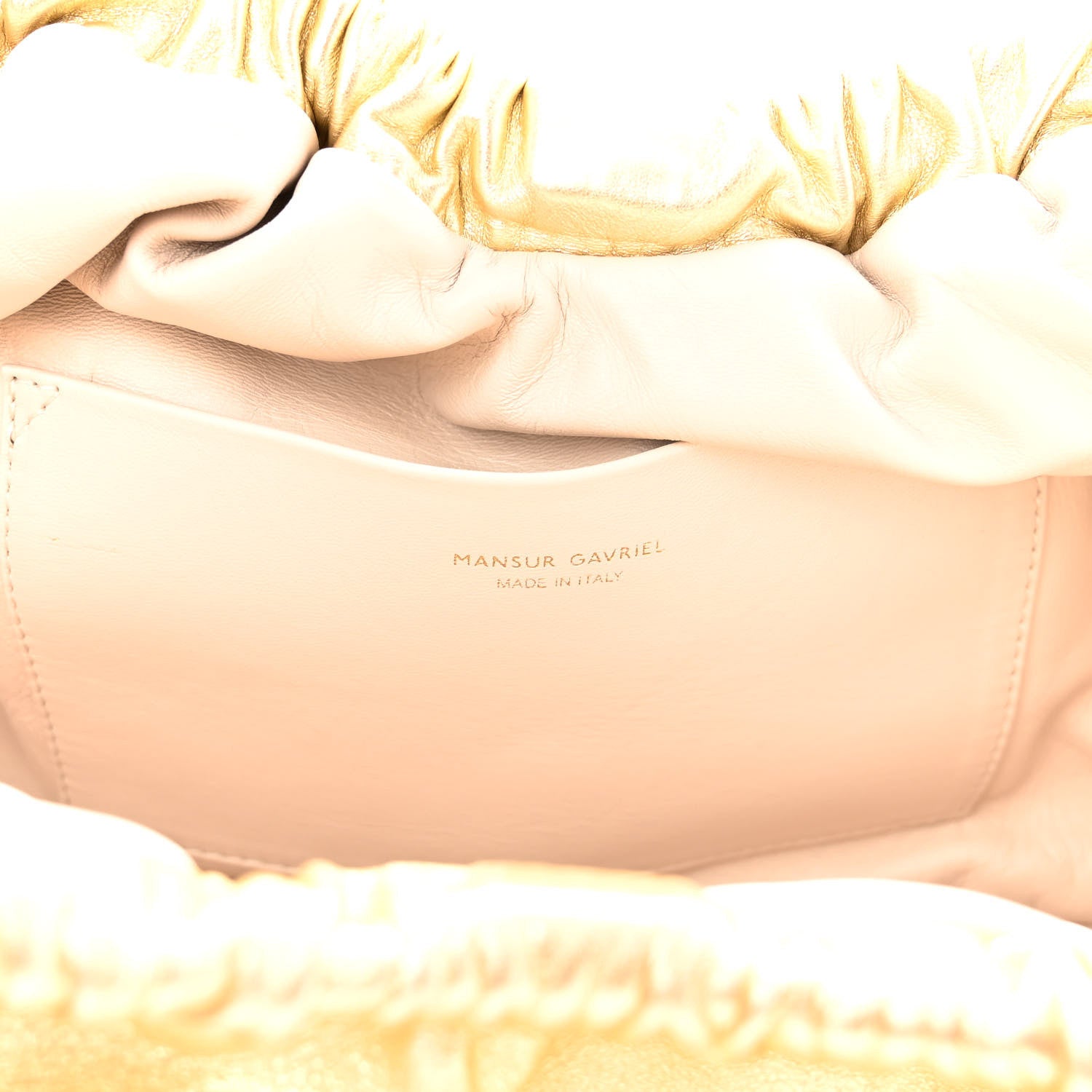 Mansur Gavriel Metallic Lambskin Cloud Clutch Gold 6 of 9