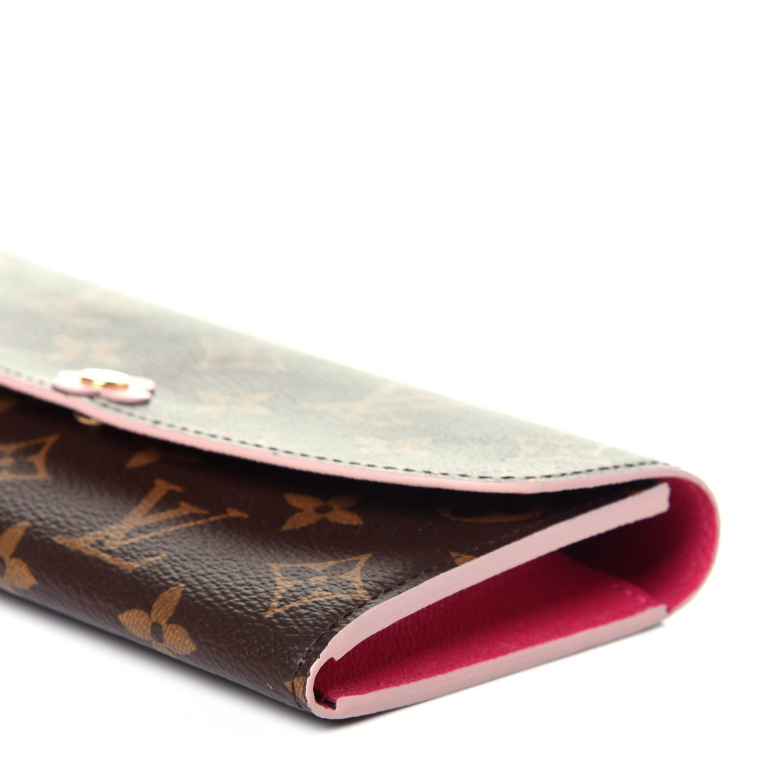Louis Vuitton Monogram Bloom Flower Emilie Wallet Fuchsia 8 of 12