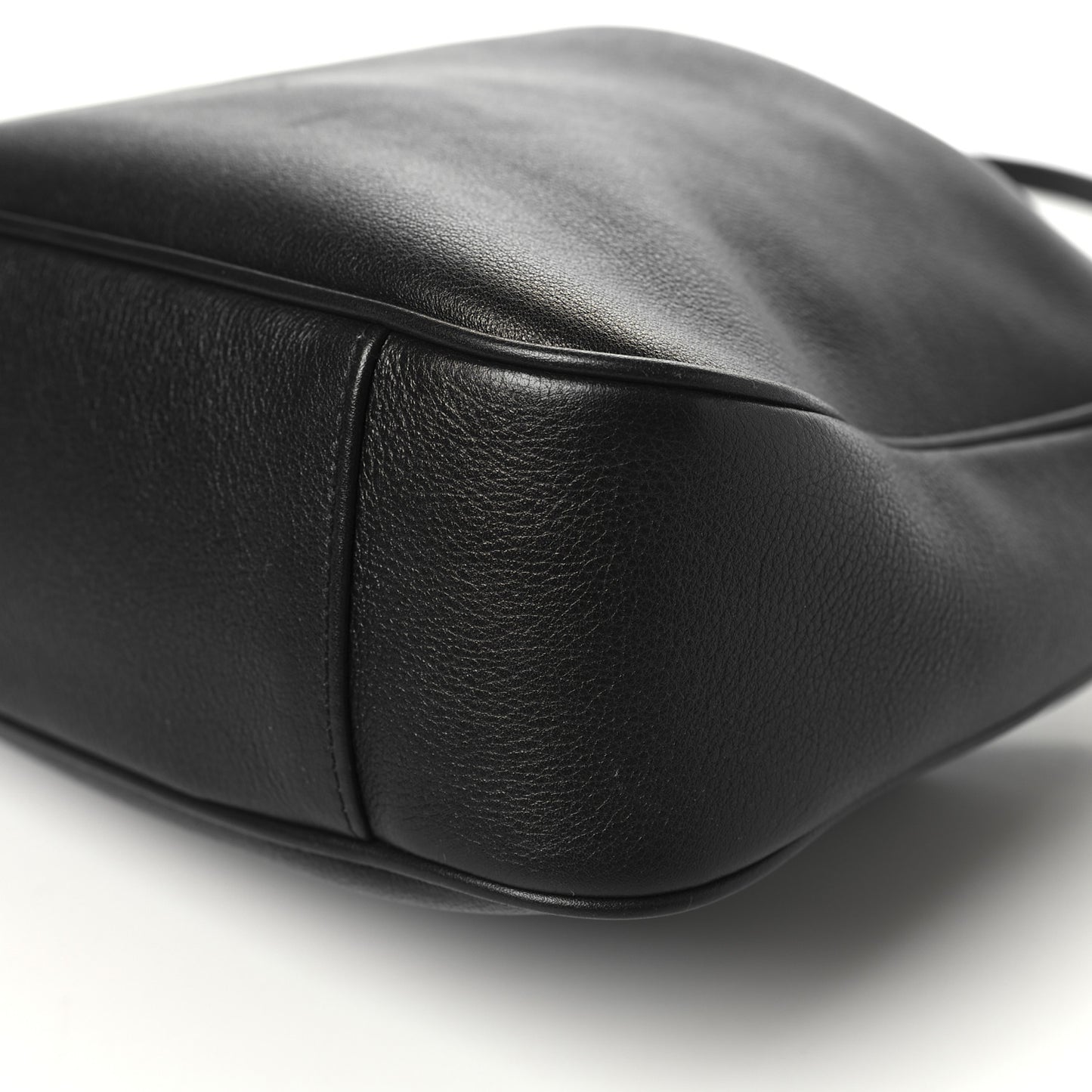 Softy Wonka Textured Dollar Calfskin Medium Diana Shoulder Bag Black