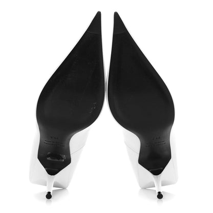 Balenciaga Soft Nappa Square Knife 80mm Pumps 38.5 White 5 of 9