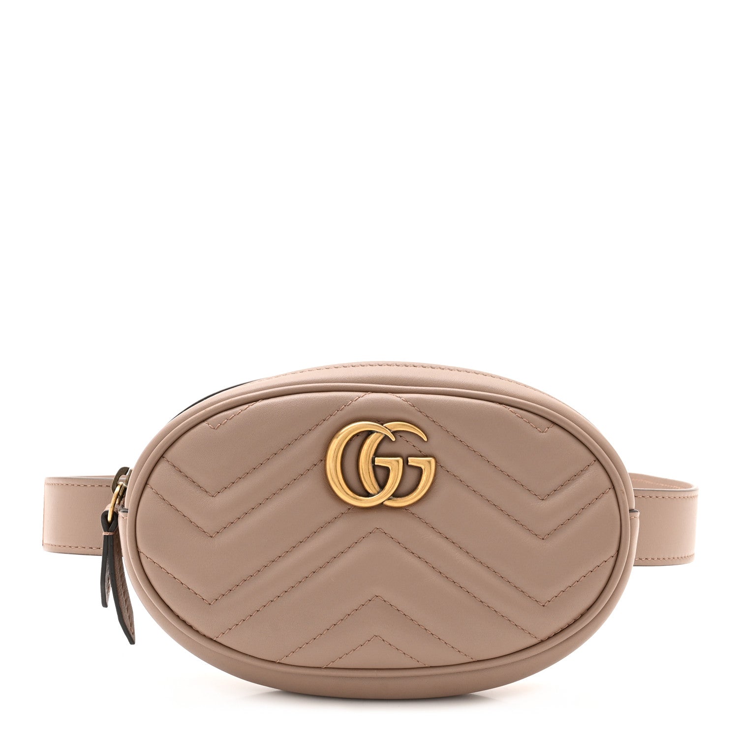 Gucci Calfskin Matelasse GG Marmont Belt Bag 85 34 Porcelain Rose 1 of 10
