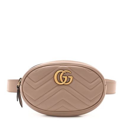 Gucci Calfskin Matelasse GG Marmont Belt Bag 85 34 Porcelain Rose 1 of 10