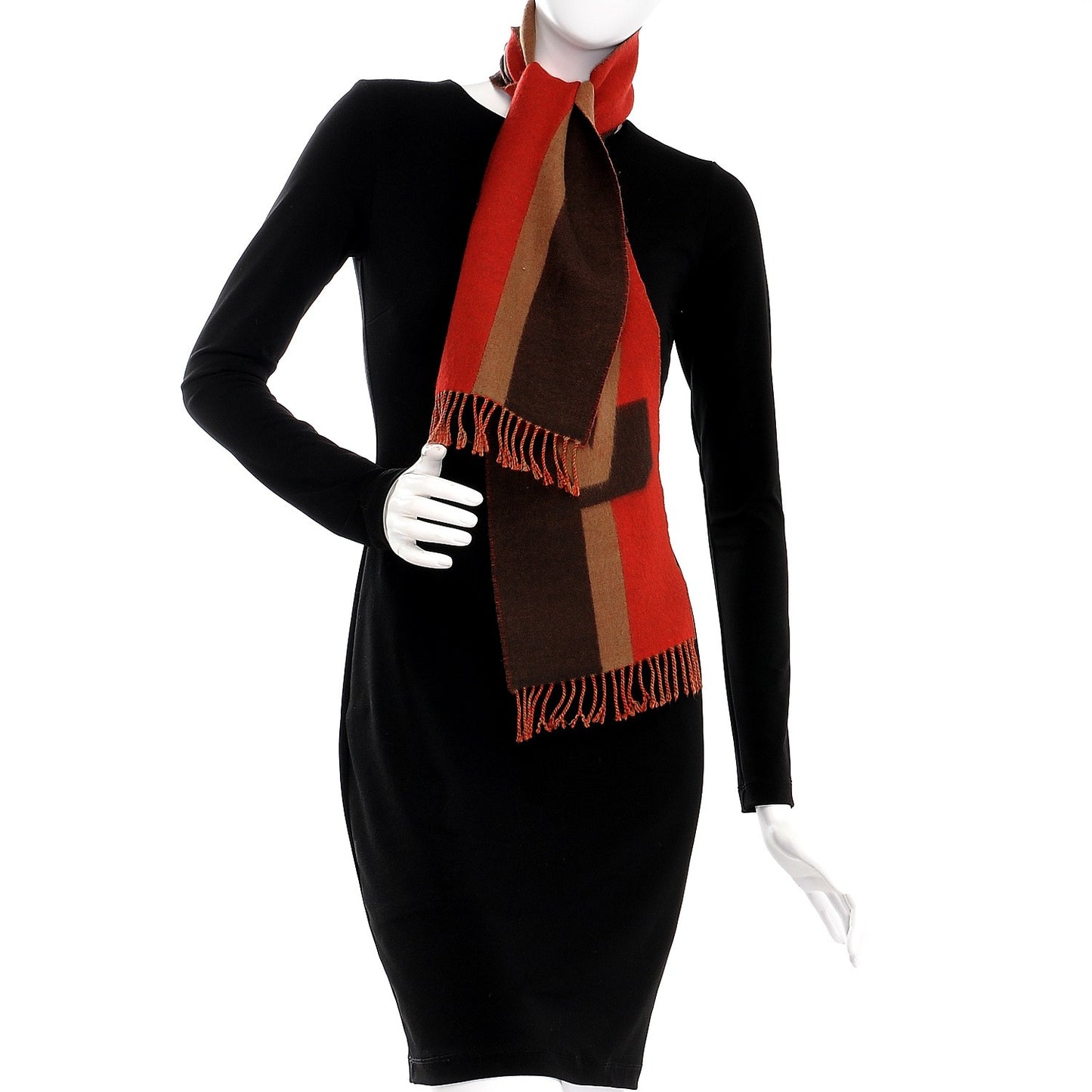 Wool Cashmere Historique Scarf Red