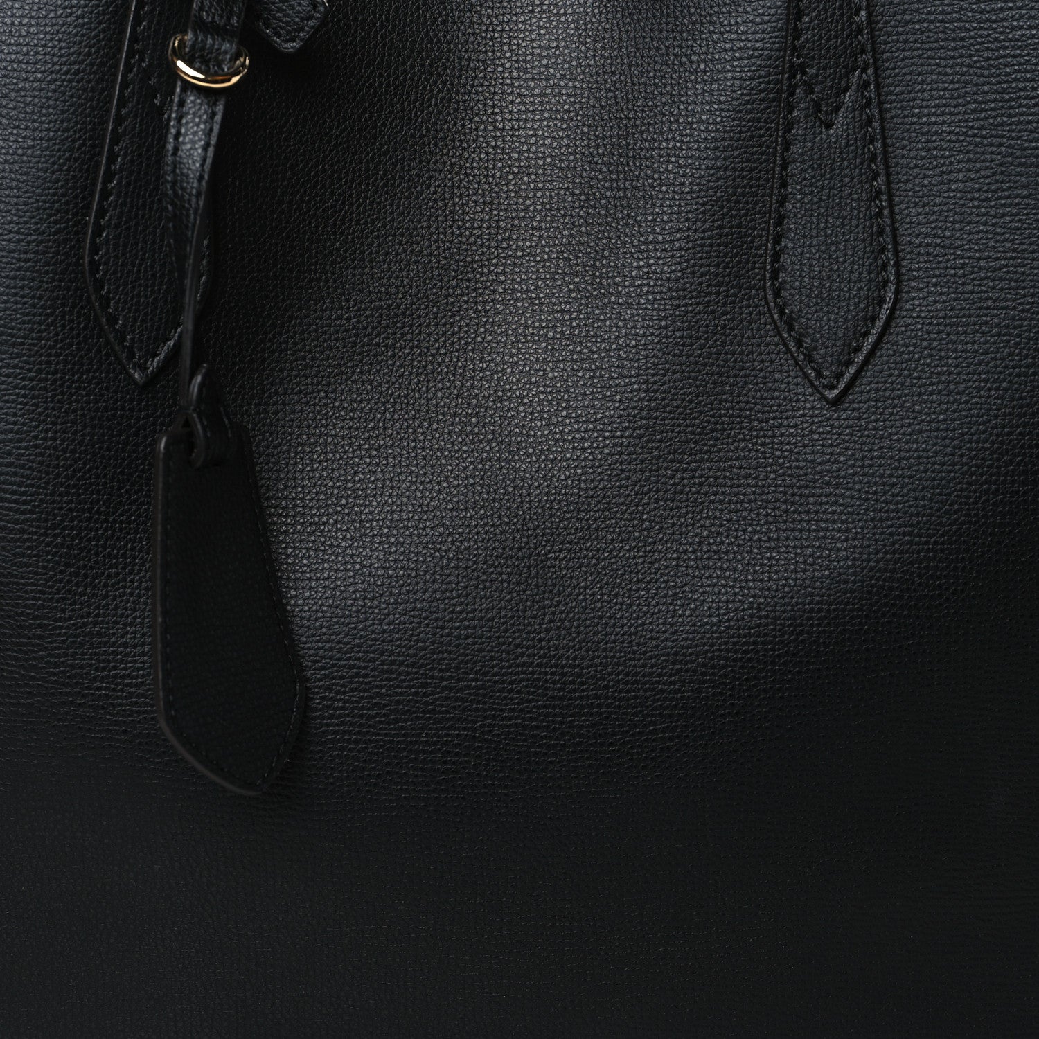 Burberry Grainy Calfskin Haymarket Check Small Reversible Tote Black 11 of 16
