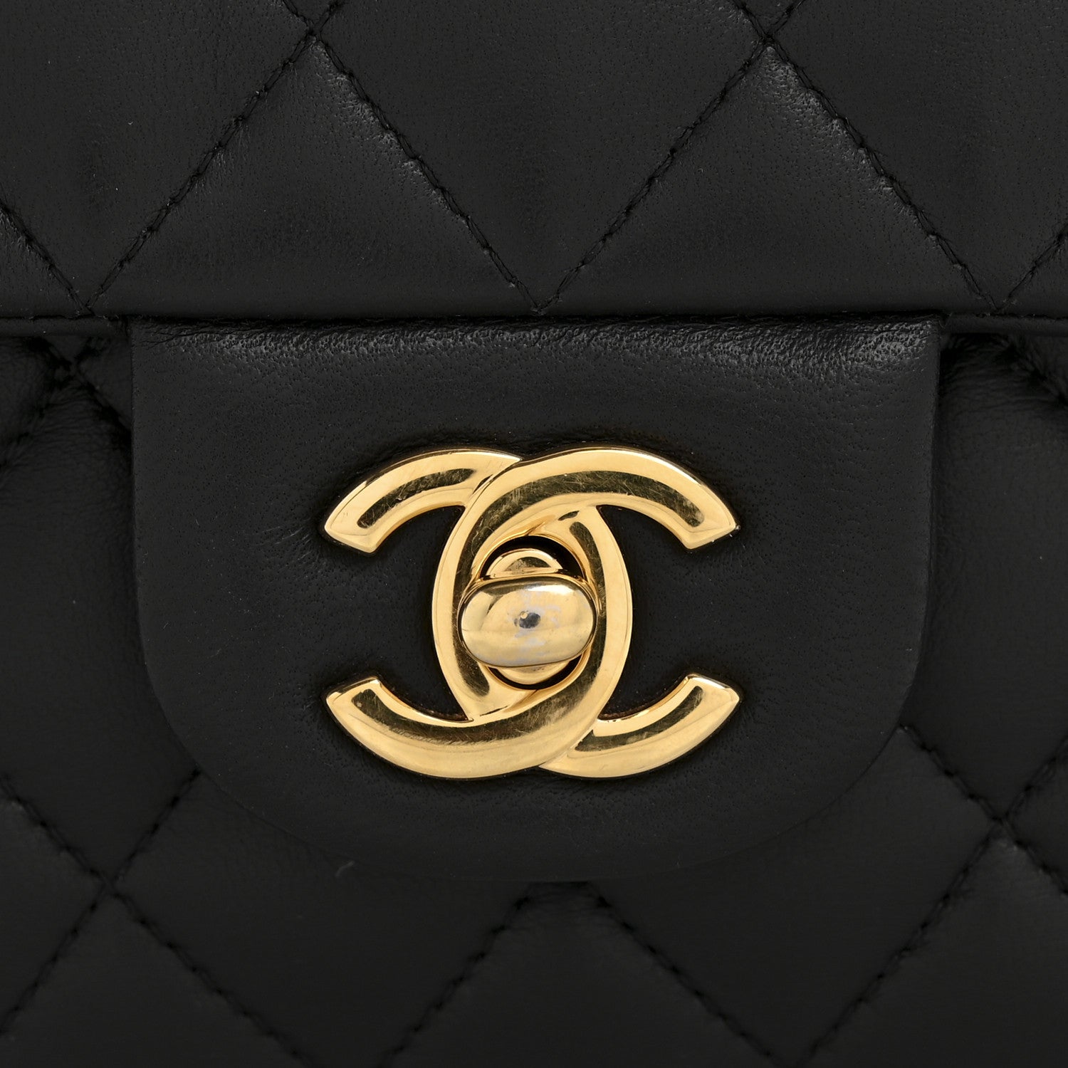 Chanel Lambskin Quilted Small Double Flap Black 12 of 13