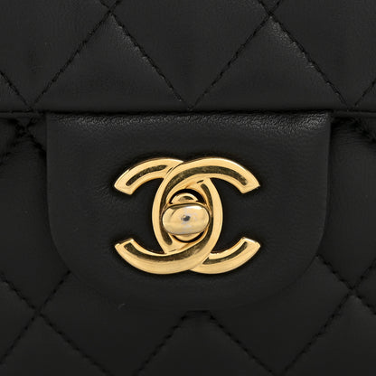Chanel Lambskin Quilted Small Double Flap Black 12 of 13