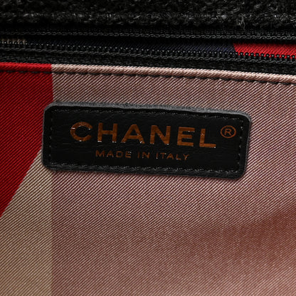 Chanel Wool Tweed Quilted Coco Neige Chain Around Flap Black 6 of 10
