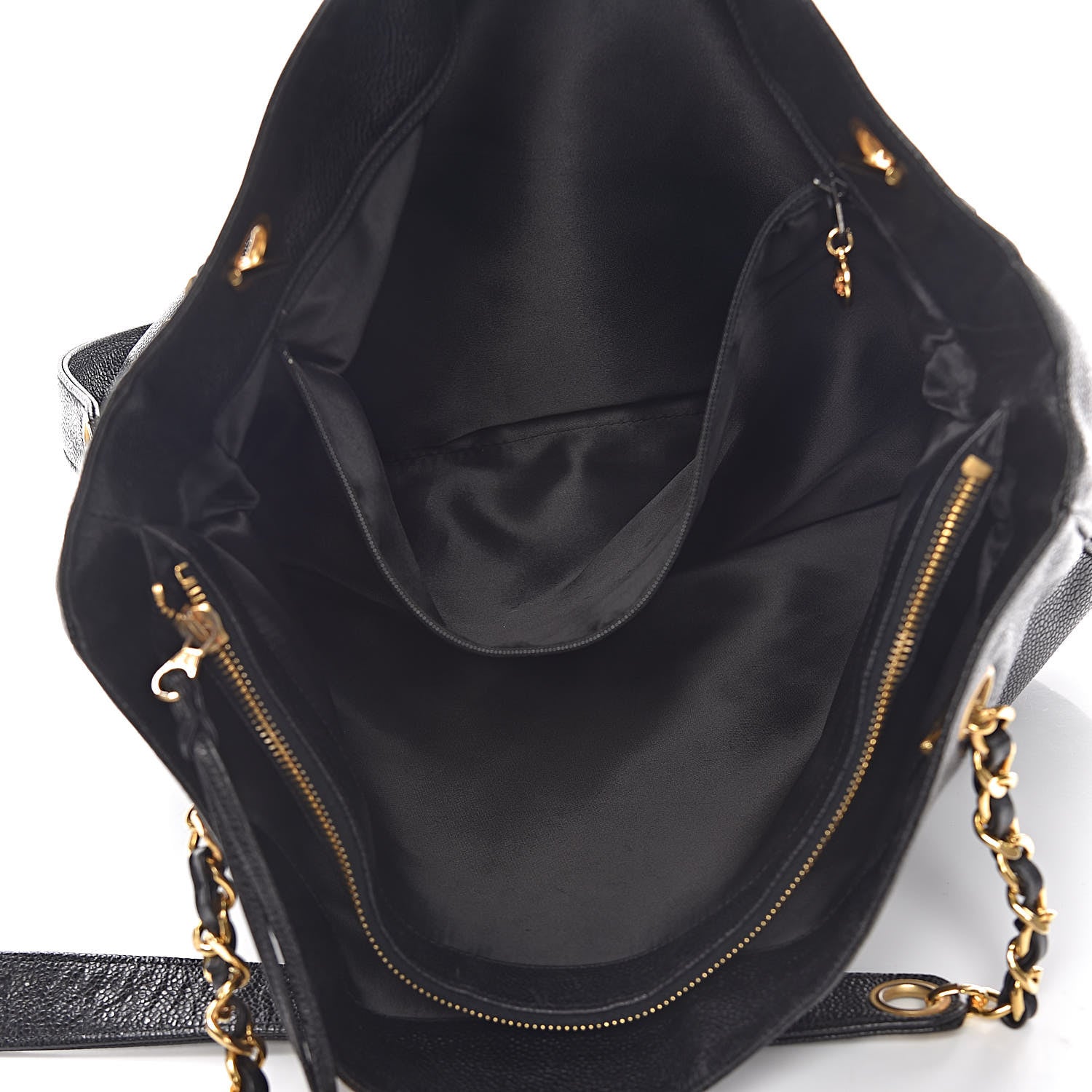 Chanel Caviar Large CC Shoulder Bag Black 6 of 11