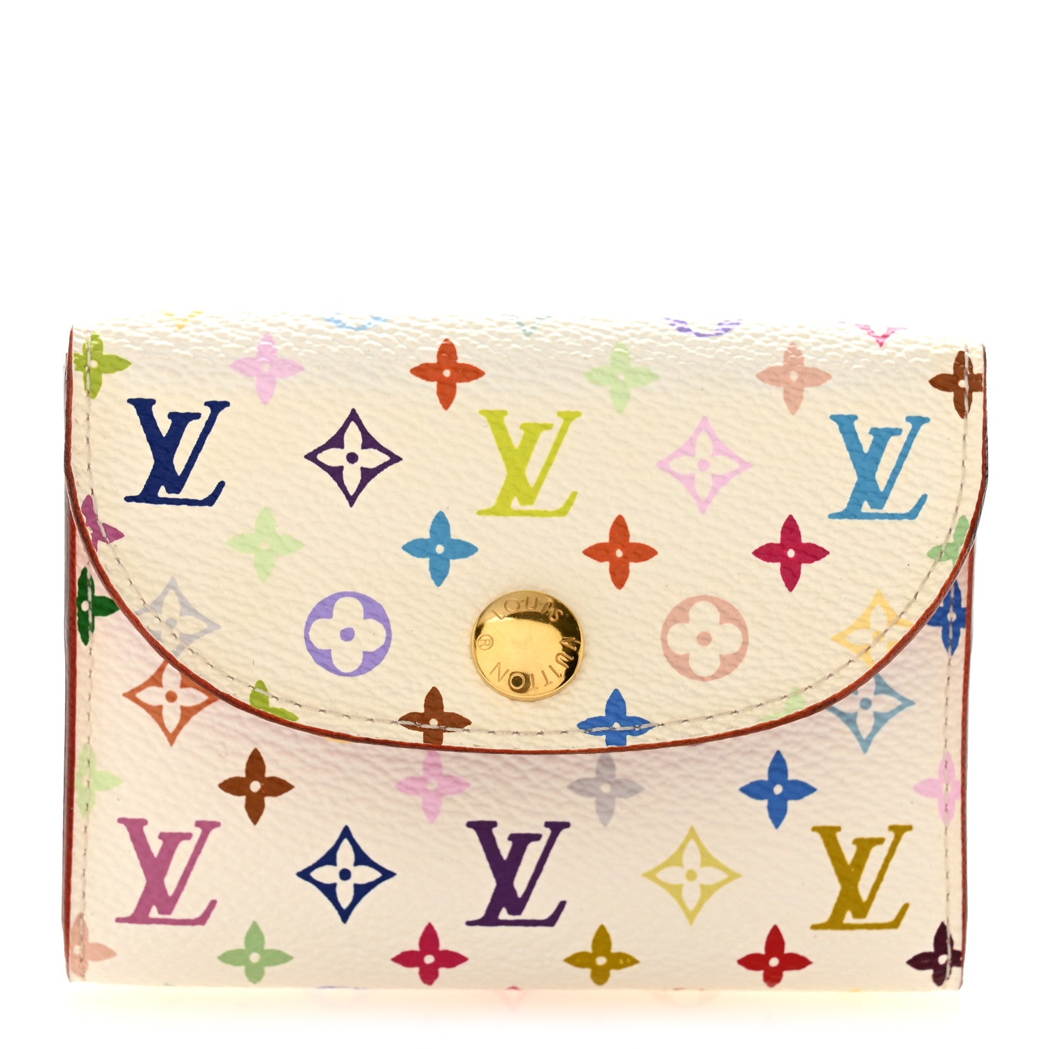 Louis Vuitton Monogram Multicolor Business Card Holder White Litchi 1 of 7