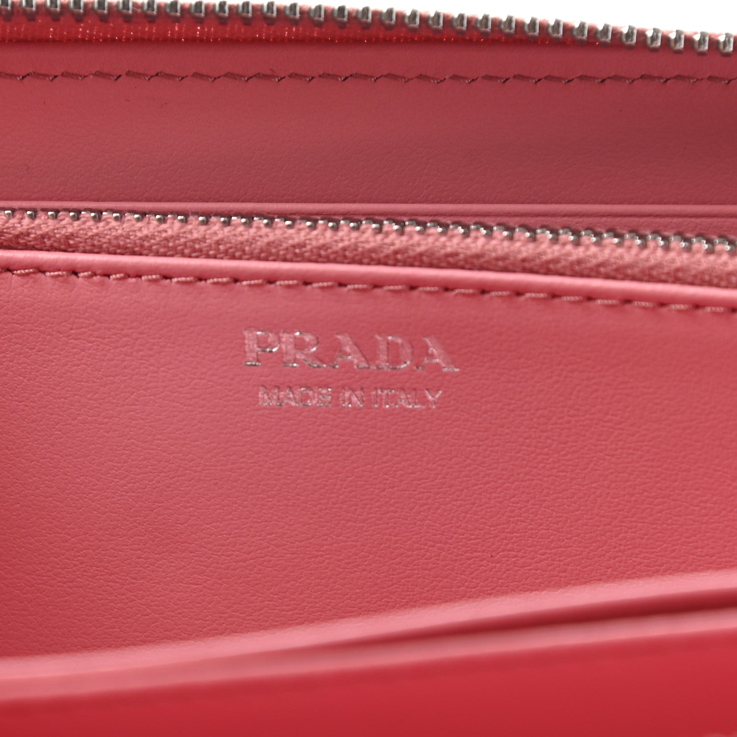 Prada X JAMES JEAN Glace Calfskin Rabbit Print Zip Around Wallet Opaline 6 of 6