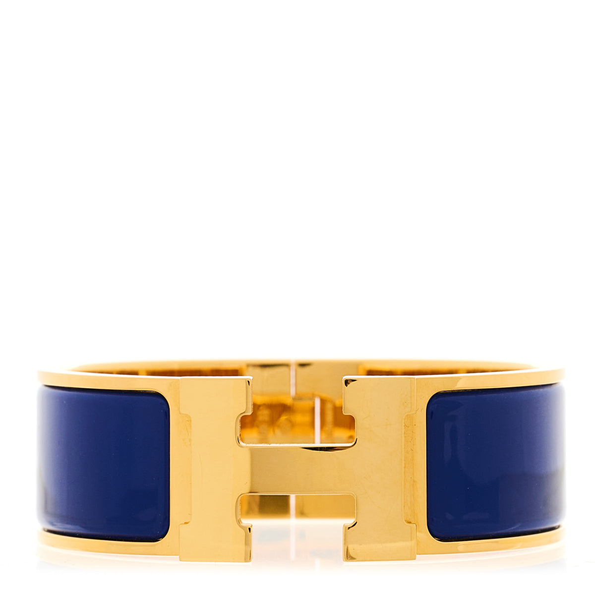Enamel Wide Clic Clac H Bracelet PM Bleu Royal