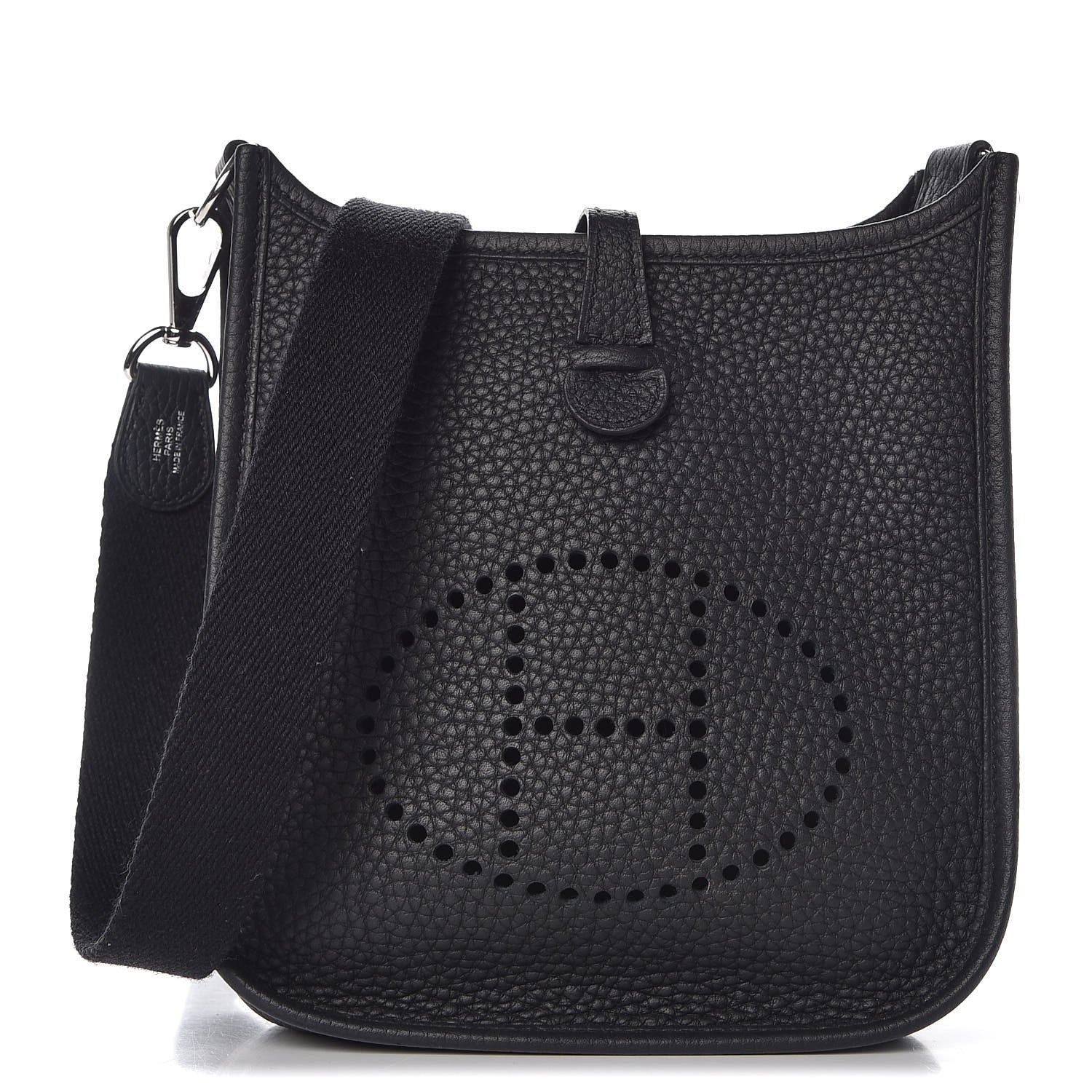 Hermes Taurillon Clemence Evelyne TPM Black 1 of 7
