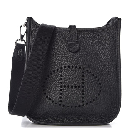 Hermes Taurillon Clemence Evelyne TPM Black 1 of 7