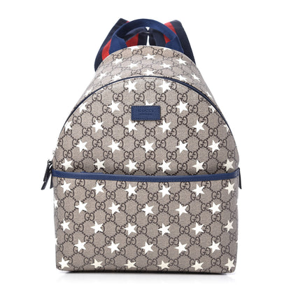Gucci GG Supreme Monogram Stars Childrens Backpack Beige Ebony Yellow Royal 1 of 10