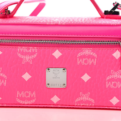 MCM Visetos Vanity Case Neon Pink 9 of 9