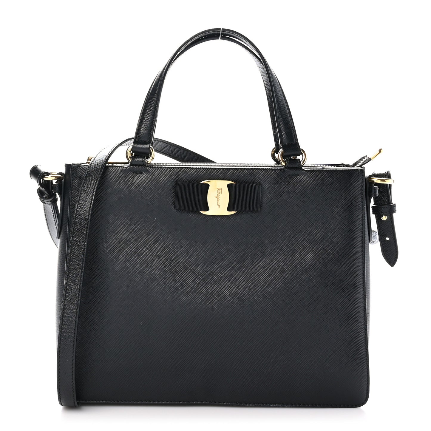 Printed Calfskin Tracy Vara Tote Black