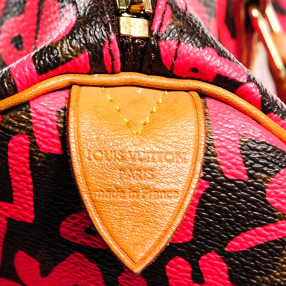 Louis Vuitton Monogram Graffiti Speedy 30 Fuchsia 7 of 7
