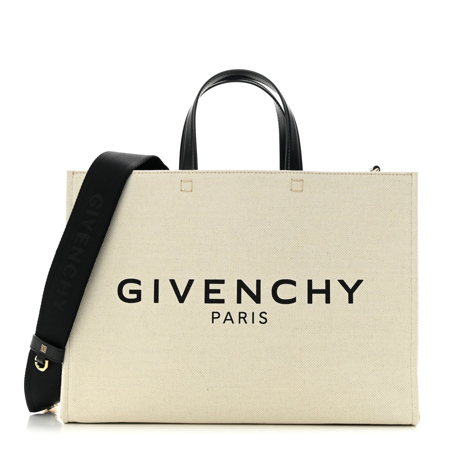 Canvas Medium Tote Beige Black