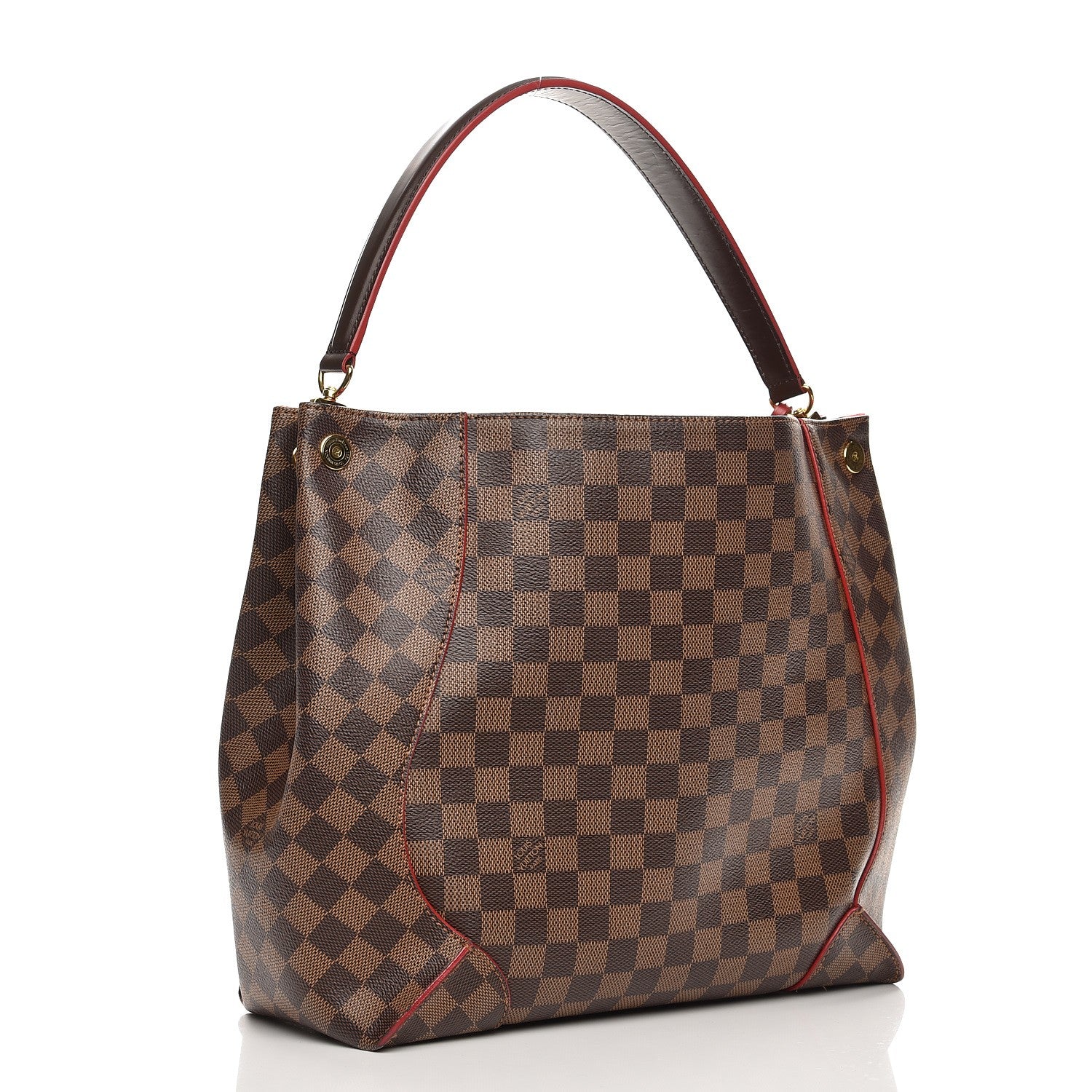 Louis Vuitton Damier Ebene Caissa Hobo Cherry 3 of 11