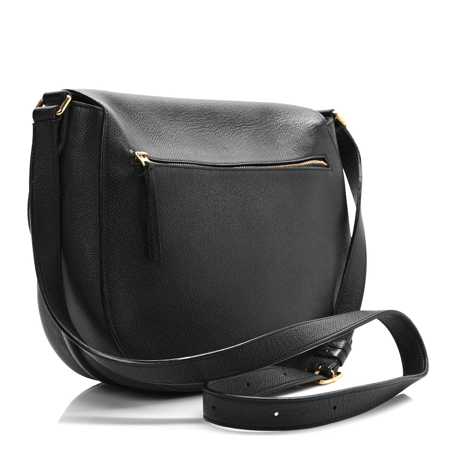 Celine Grained Calfskin Medium Trotteur Black 3 of 11