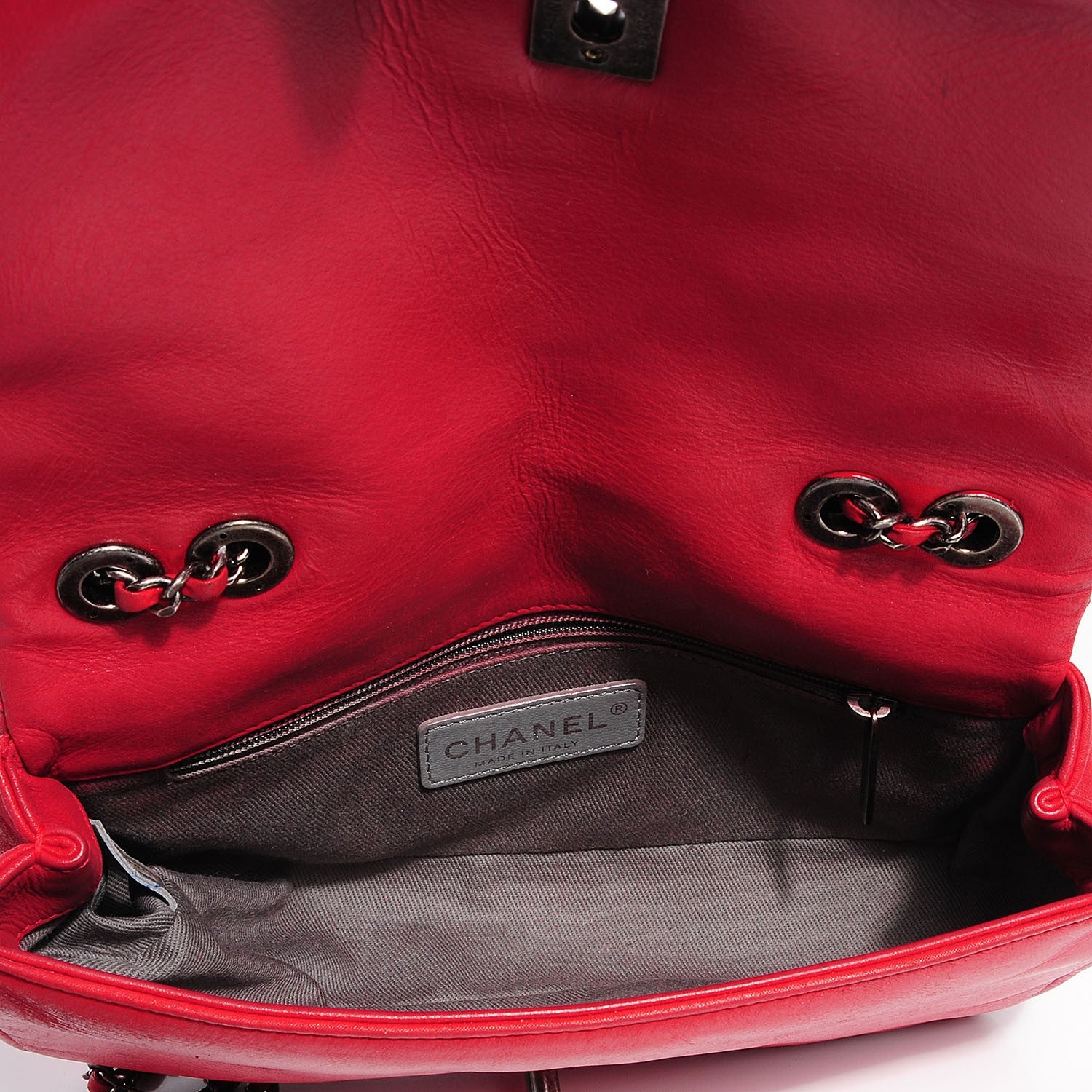 Chanel Iridescent Calfskin Diamond Embroidered Small Flap Red 6 of 10