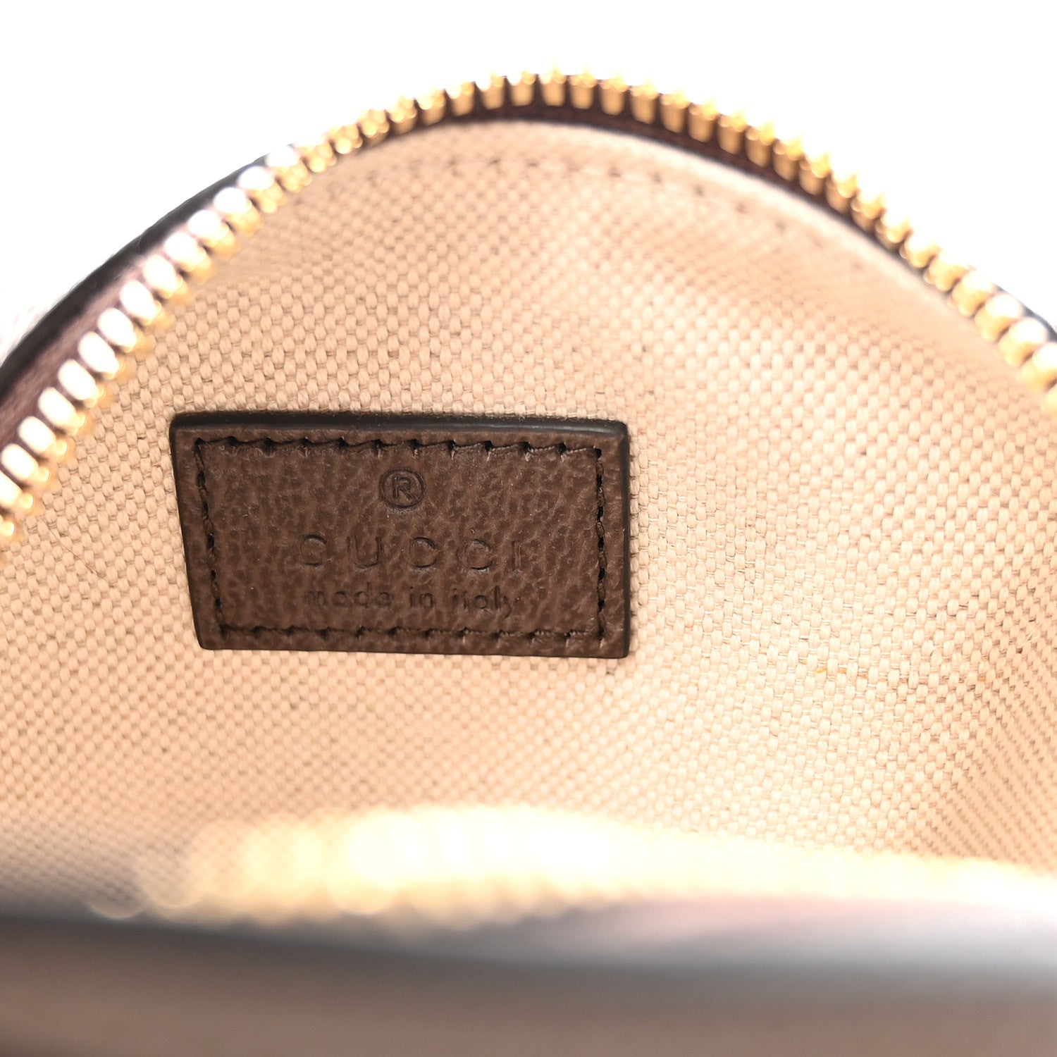 Gucci GG Supreme Monogram Textured Dollar Calfskin Web Super Mini Ophidia Top Handle Bowler Bag Beige Ebony New Acero 6 of 10