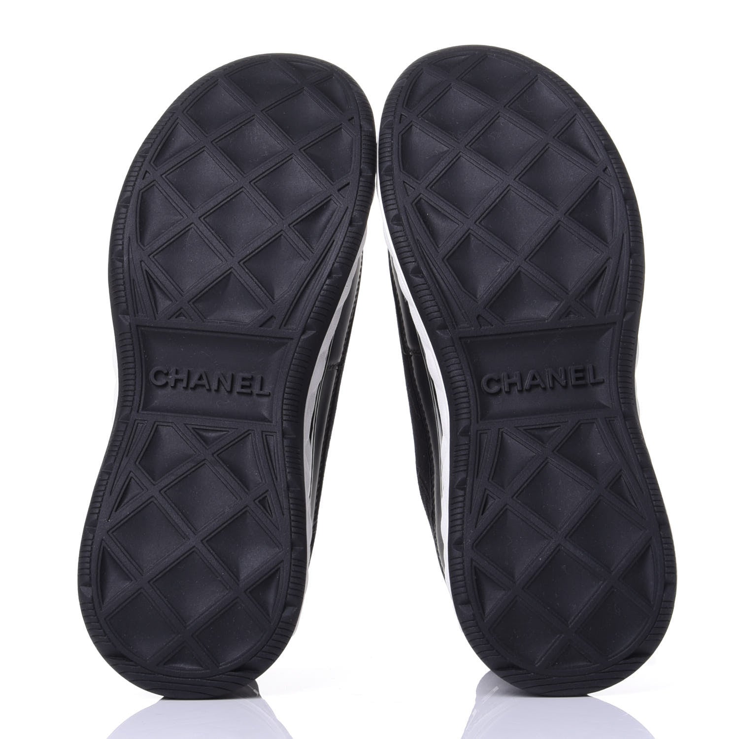 Chanel Velvet Calfskin Mixed Fibers CC Sneakers 35.5 Black 7 of 11