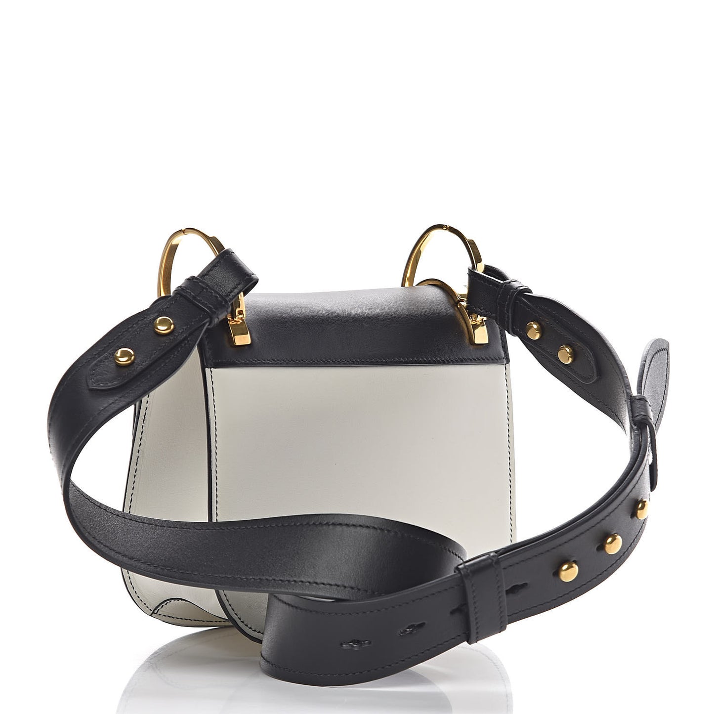 City Calf Pionniere Saddle Bag Black White