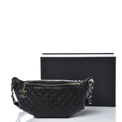 Chanel Calfskin Quilted Belt Me Up Waist Bag Black 8 of 8