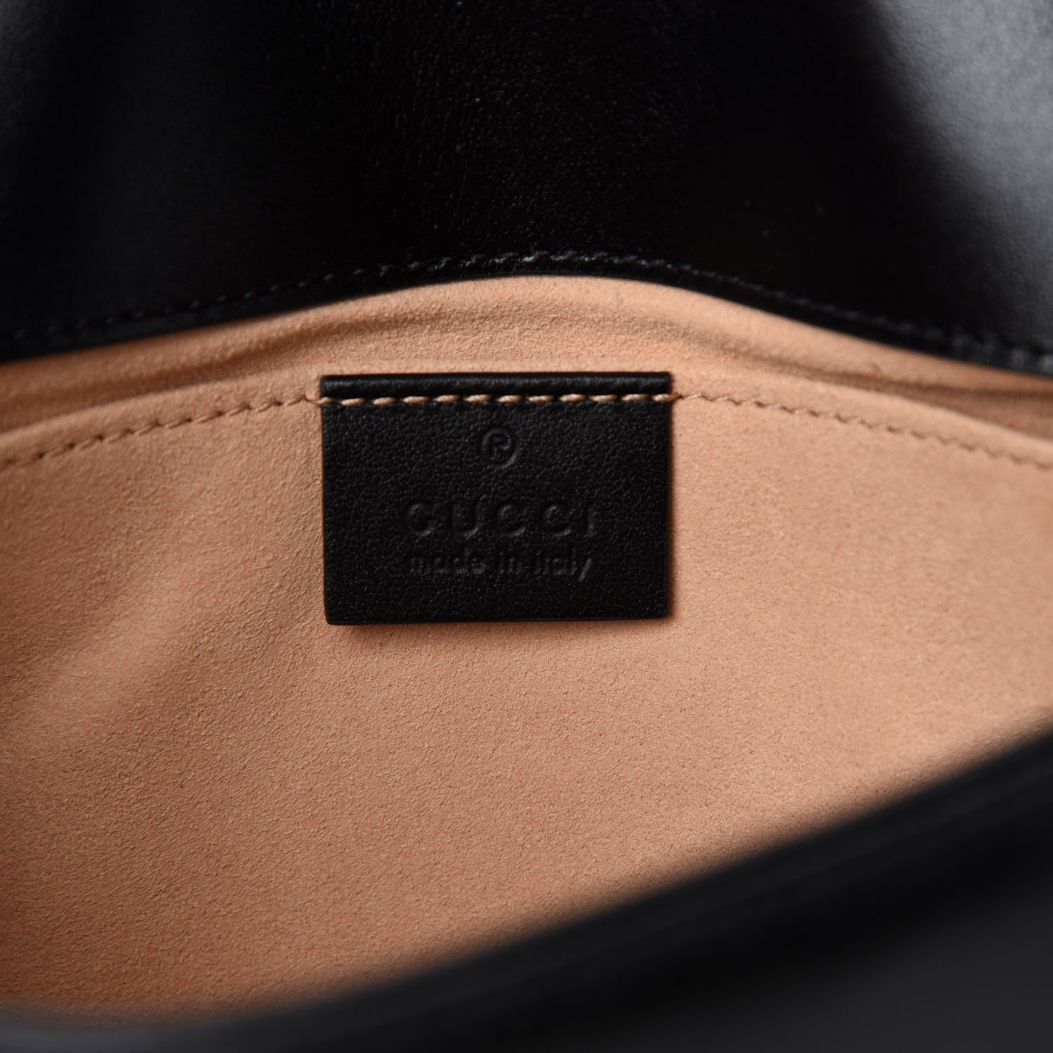Gucci Calfskin Matelasse Mini GG Marmont Shoulder Bag Black 8 of 10