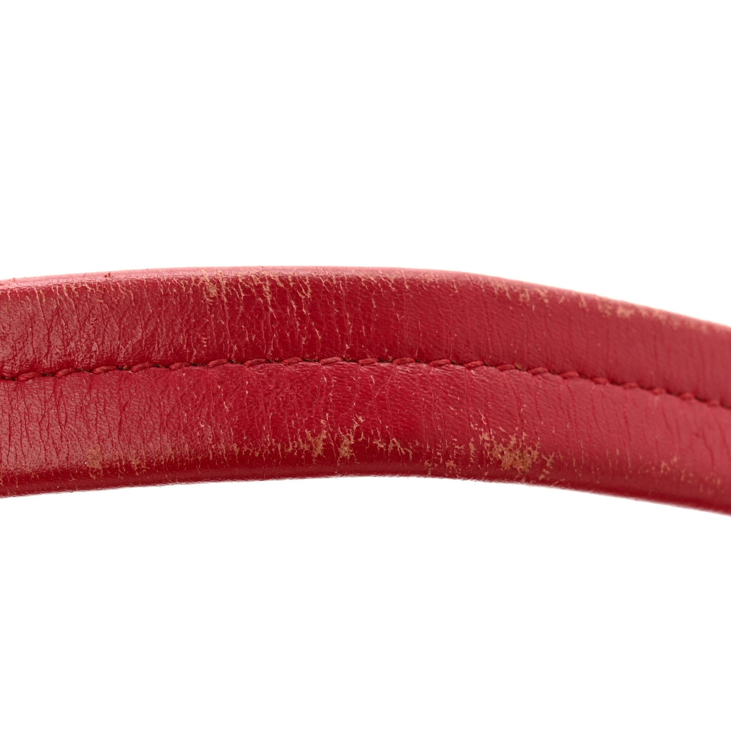 Calfskin Gancini Chain Shoulder Bag Red