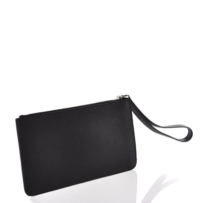 Fendi Vitello Elite Mink Fur Studded Karlito Zip Pouch Black 2 of 9