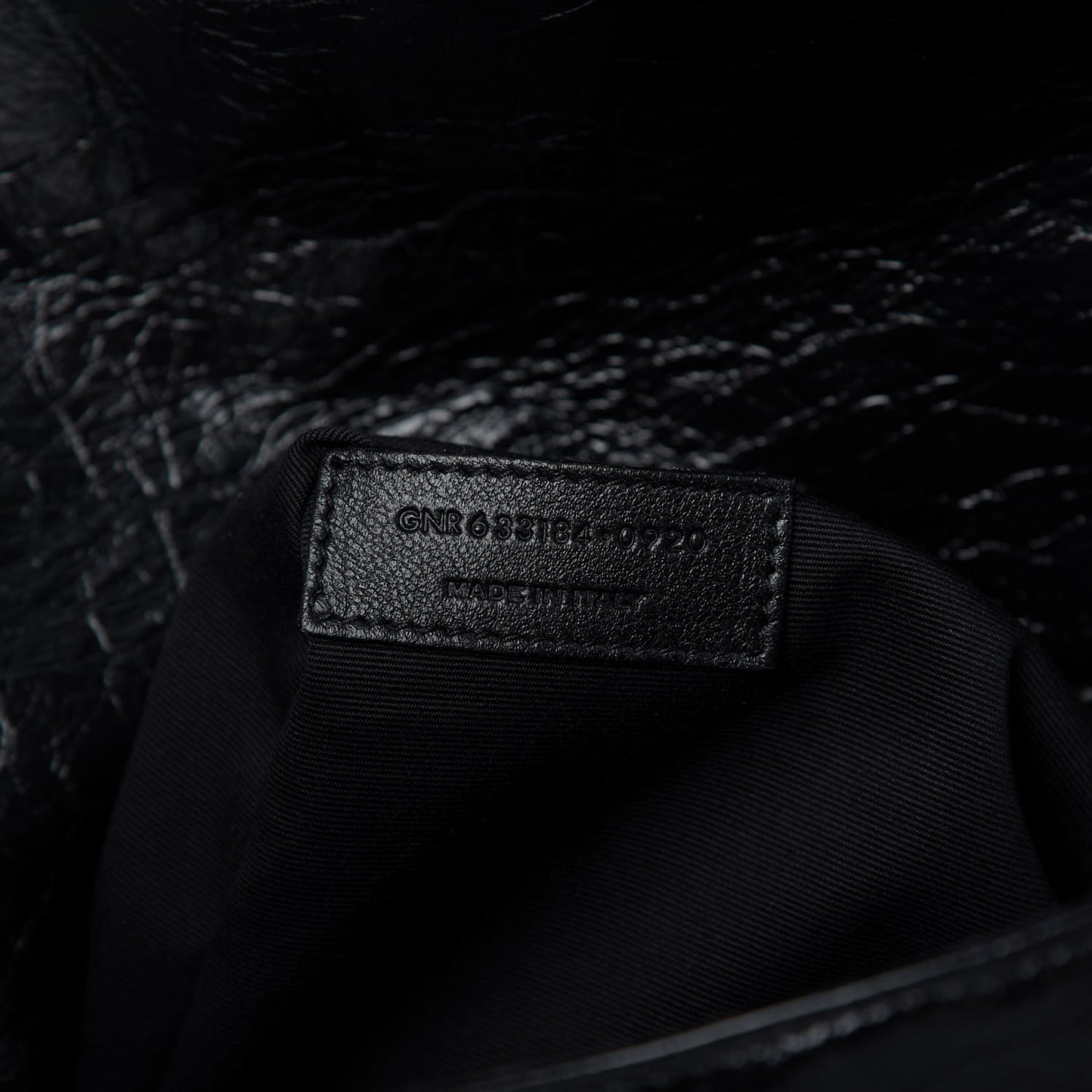 Crinkled Calfskin Matelasse Monogram Medium Niki Chain Satchel Black